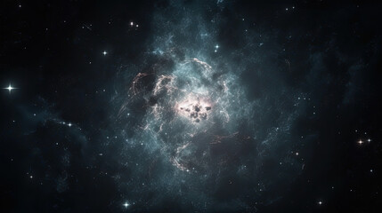 Fototapeta premium Abstract colorful universe background, cosmic gas and stars, created using ai tool