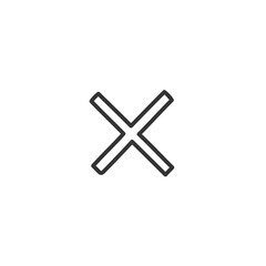 Hand drawn delete vector icon. Delete flat sign design. Remove linear symbol pictogram. UX UI icon