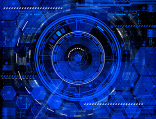 Abstract background with blue color electronic and technology theme