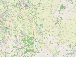Obraz premium Bassetlaw, England - Great Britain. OSM. No legend
