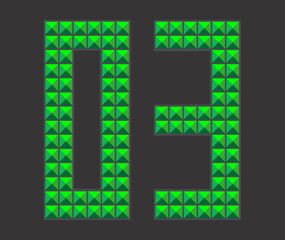 Vector Alphabet Number 3