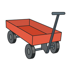 Wheelbarrow vector icon.Color vector icon isolated on white background wheelbarrow.