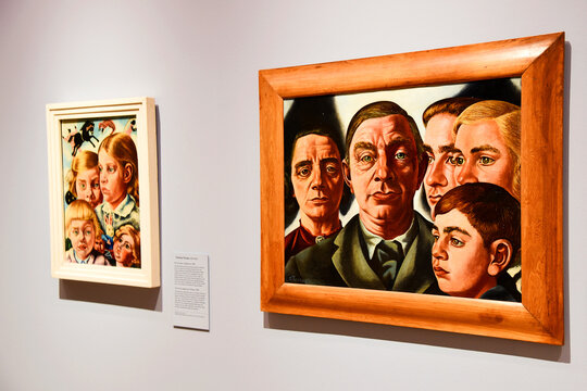 Alkmaar, Netherlands. January 2023. Oil paintings by Charley Toorop at the Stedelijk Museum in Alkmaar.
