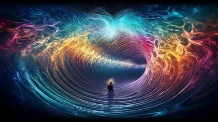 Psychic waves aura. think. Surreal