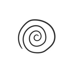 Hand drawn spiral vector icon. Hypnosis flat sign design. Spiral symbol pictogram linear icon. UX UI icon