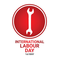 International Labour Day. 1st May . Vector illustration on white background.