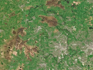 Bradford, England - Great Britain. Low-res satellite. No legend