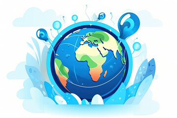 world water day concept. Generative AI
