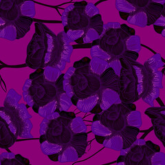 Seamless floral rose pattern