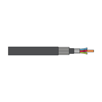 Fiber cable vector icon. Color vector icon isolated on white background fiber cable.