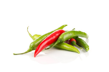 fresh green and red chili pepper