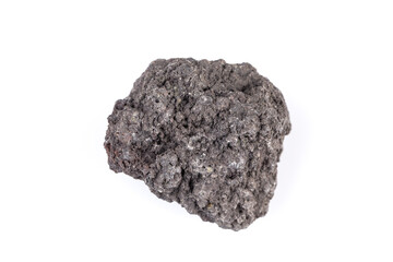 Volcanic stones on a white background