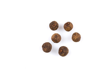 Black pepper isolated on white background