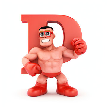 muscle, gym, alphabet, A, B, C, D, F, G, H, J, K, L, M, N, P, Q, R, S, T, V, X, Z, comic, character, retro, football, worker, hero, player, strong, people, muscular, business, generative ai