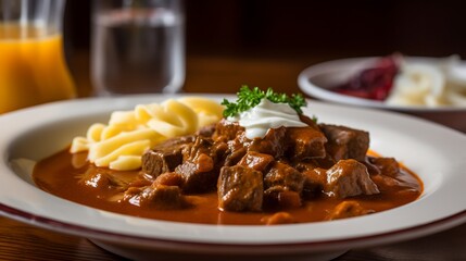 Goulash - A flavorful and aromatic dish that captures the essence of Hungarian cuisine