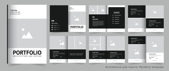 Fototapeta na wymiar Portfolio design Architecture and interior Portfolio design template