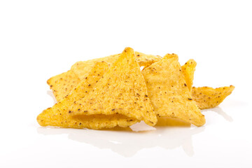 Salted corn snack nachos chips