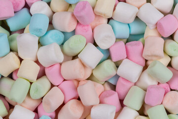 Colorful marshmallows as background
