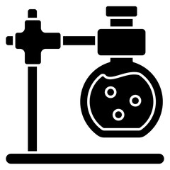 An editable design icon of chemical flask 