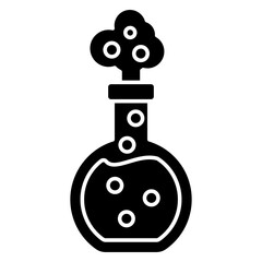 An editable design icon of chemical reaction