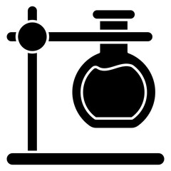 An editable design icon of chemical flask, experiment vector 