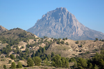 Fototapeta na wymiar Landscape close to Puig Campana Mountain; Benidorm; Alicante; Spain