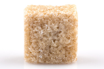 brown sugar cube isolated