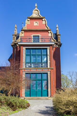 Obraz premium Front facade of the orangerie in the botanical garden of Wuppertal, Germany