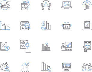 Ranking outline icons collection. Rank, List, Order, Place, Grade, Rate, Class vector and illustration concept set. Grade, Score, Index linear signs