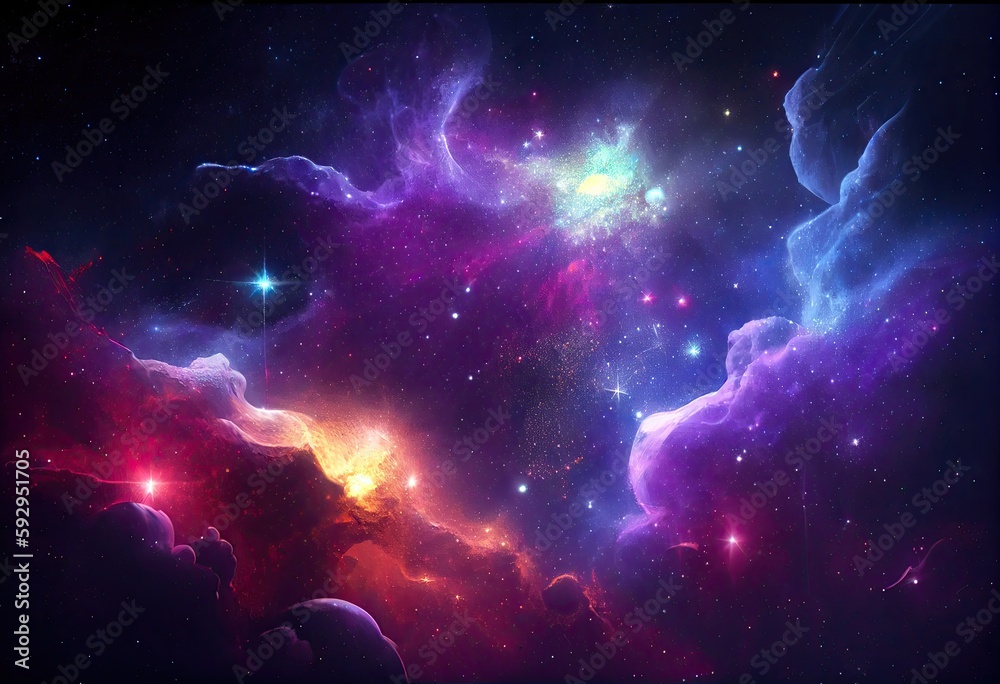 Wall mural space abstract background