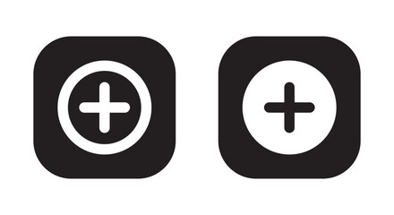 Obraz premium Add icon vector. Social media button concept