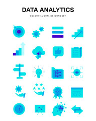 data analytic business infographic illustration icon set