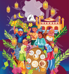Obraz na płótnie Canvas Eid al-Fitr celebration