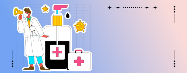 Medical Characters Anti-epidemic Flat Vector Concept Operation Hand Drawn Illustration
