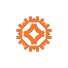 Anatolian Culture Motif Colorful Abstract Carpet and Rug Pattern Logo Turkish Design Template Vector a51