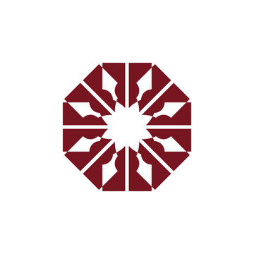 Anatolian Culture Motif Colorful Abstract Carpet and Rug Pattern Logo Turkish Design Template Vector a81