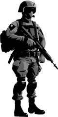 Special forces soldier vector image.