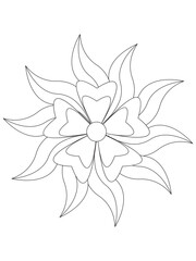 
   Flowers  Leaves Coloring page Adult.Contour drawing of a mandala on a white background.  Vector illustration Floral Mandala Coloring Pages, Flower Mandala Coloring Page, Coloring Page For Adul
