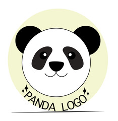 Panda's head in the circle. Panda face for ligo making. 
Panda logo for products.