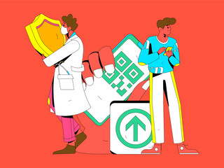 Medical Characters Anti-epidemic Flat Vector Concept Operation Hand Drawn Illustration
