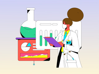 Medical Characters Anti-epidemic Flat Vector Concept Operation Hand Drawn Illustration
