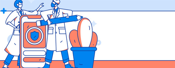 Medical Characters Anti-epidemic Flat Vector Concept Operation Hand Drawn Illustration
