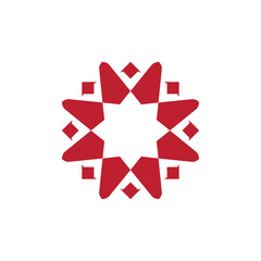 Anatolian Culture Motif Colorful Abstract Carpet and Rug Pattern Logo Turkish Design Template Vector a282