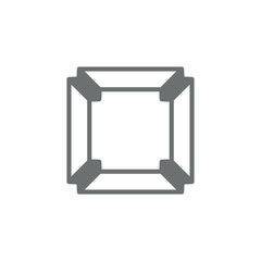 frame logo symbol gray picture frame symbol