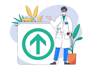 Medical Characters Anti-epidemic Flat Vector Concept Operation Hand Drawn Illustration
