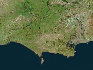Dorset, England - Great Britain. High-res satellite. No legend - obrazy, fototapety, plakaty