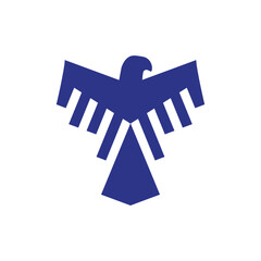 Simple geometric flying bird logo design