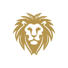 Simple geometric Lion head wear logo design a5