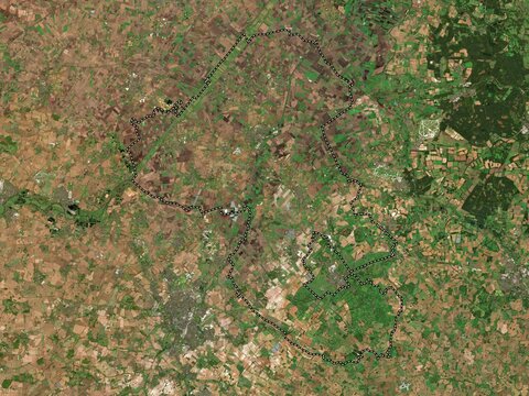 East Cambridgeshire, England - Great Britain. Low-res satellite. No legend