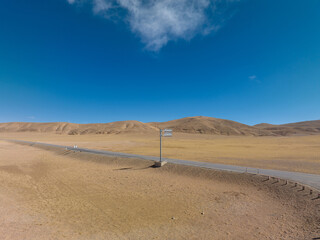 Aerial view of beautiful landscape in Tibet,China